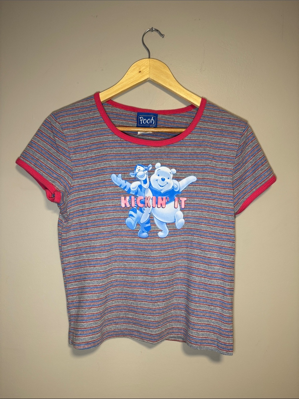 Vintage Winnie The Pooh Tigger Baby Tee / Women's Large / 90s / Kickin It